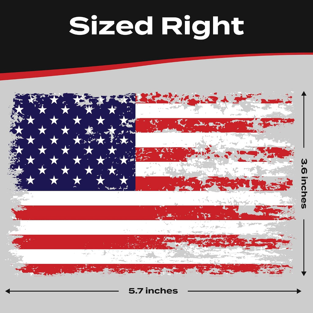 Distressed American Flag Decal - Made in USA