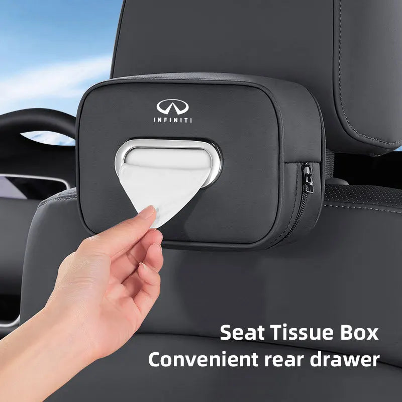 Car Tissue Storage Box Organizer Auto Accesories for Infiniti QX55 QX50 QX60 Q50 Q70L QX30 QX80 Q60 Q70 QX70 Q30 Q60S ESQ JX EX
