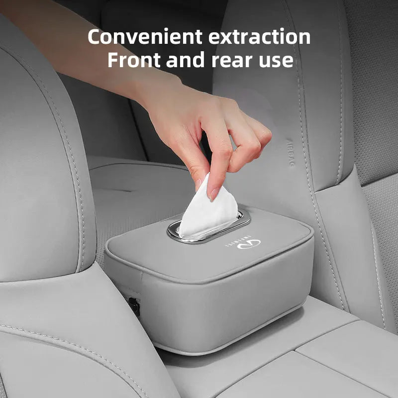 Car Tissue Storage Box Organizer Auto Accesories for Infiniti QX55 QX50 QX60 Q50 Q70L QX30 QX80 Q60 Q70 QX70 Q30 Q60S ESQ JX EX