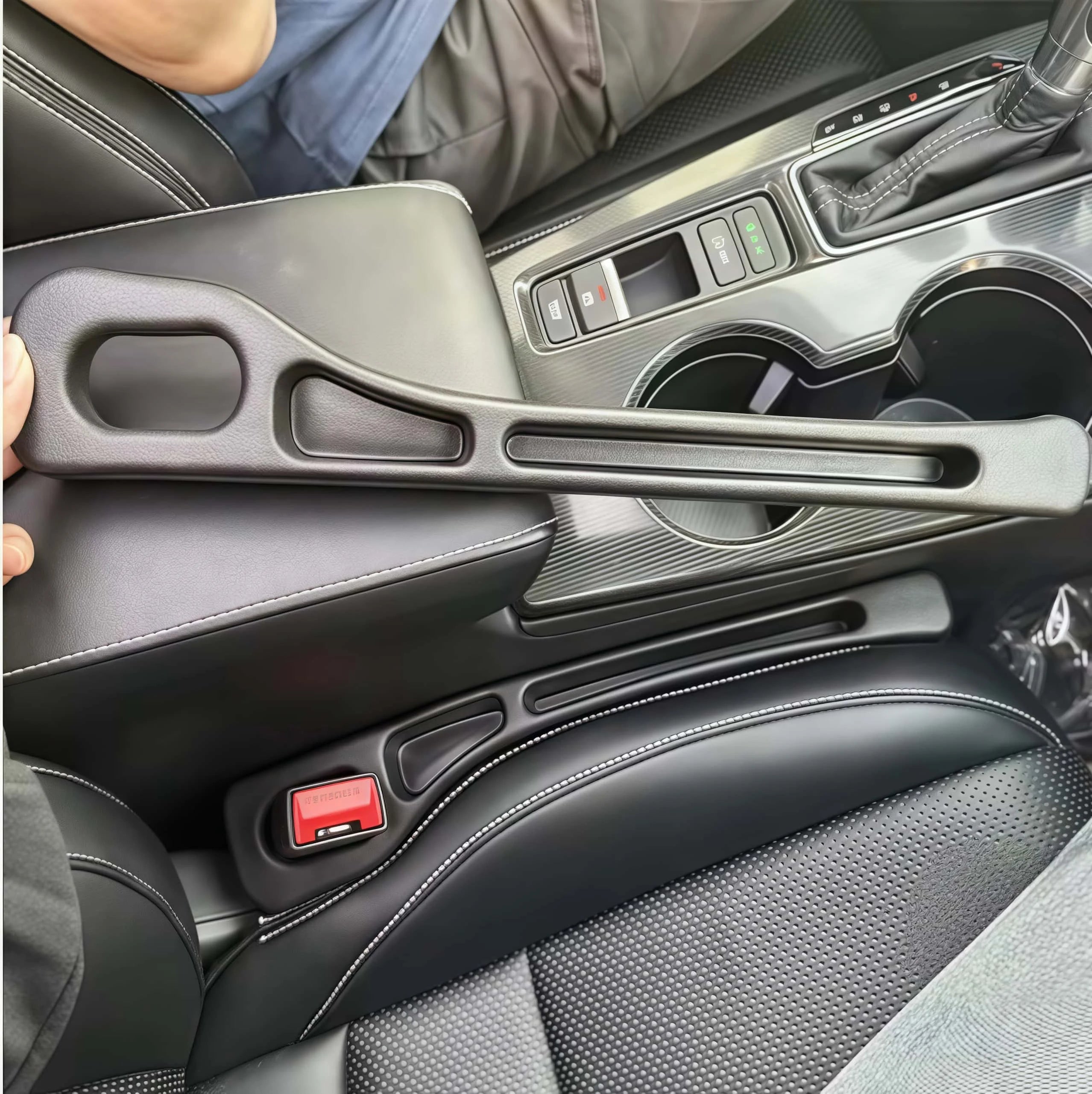 1/2-Pack Universal Car Seat Gap Filler – Elastic Storage & Crevice Strip for Center Console