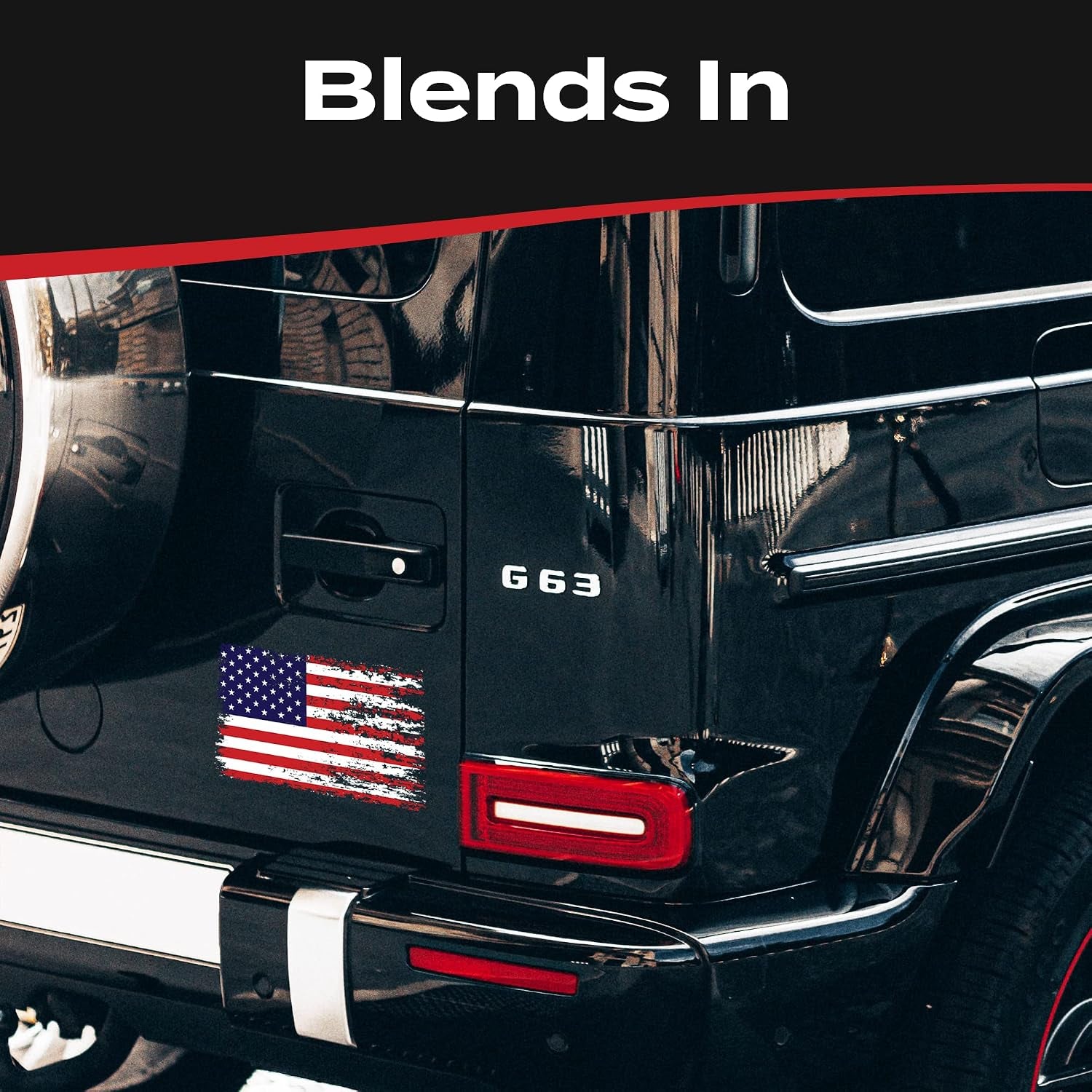 Distressed American Flag Decal - Made in USA