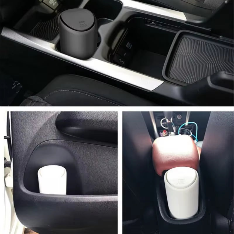 Mini Silicone Car Trash Can – Detachable & Washable Vehicle Storage Bin for Cup Holder, Door & Console