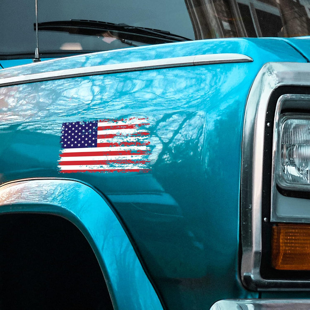 Distressed American Flag Decal - Made in USA