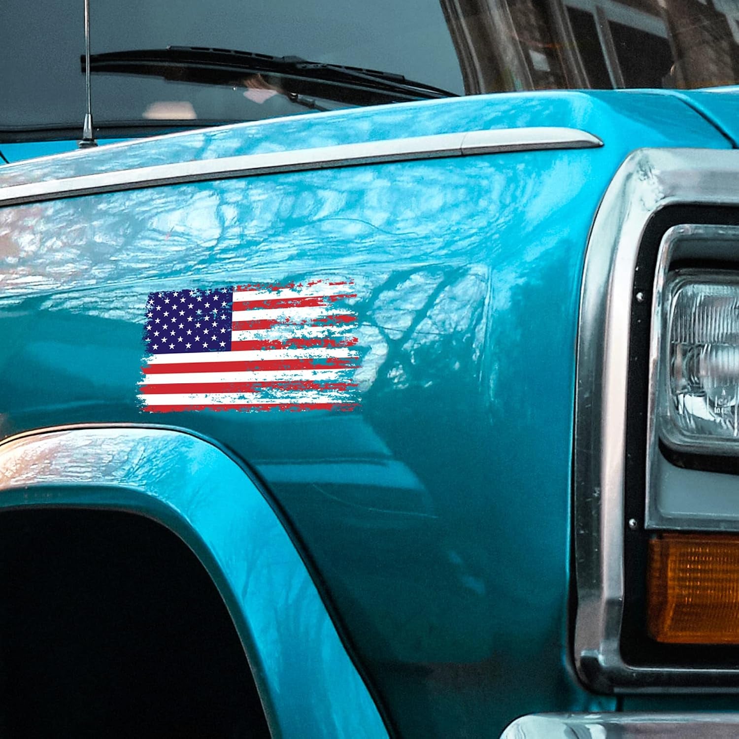 Distressed American Flag Decal - Made in USA