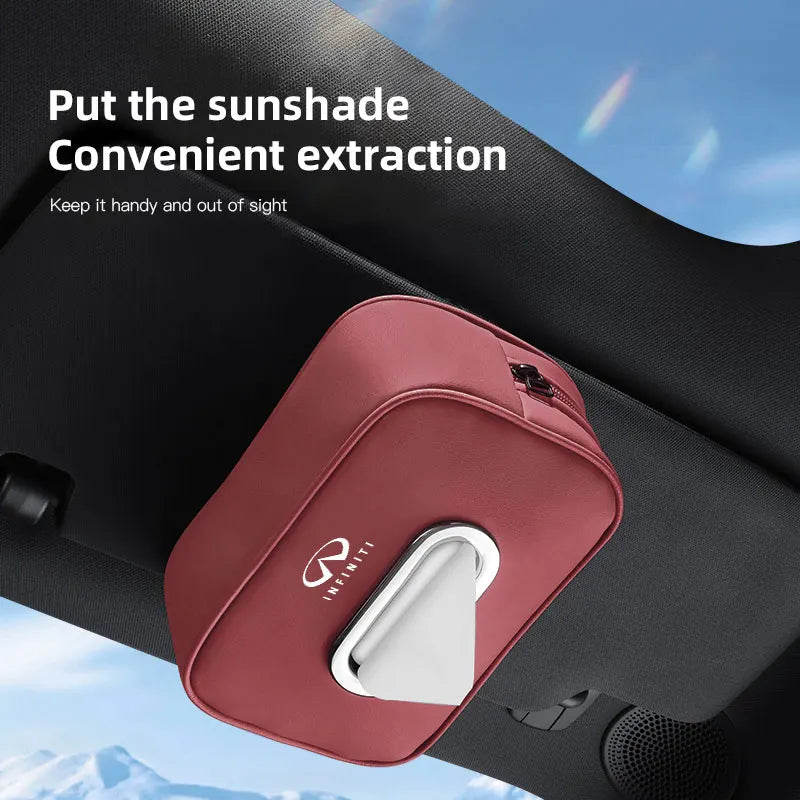 Car Tissue Storage Box Organizer Auto Accesories for Infiniti QX55 QX50 QX60 Q50 Q70L QX30 QX80 Q60 Q70 QX70 Q30 Q60S ESQ JX EX