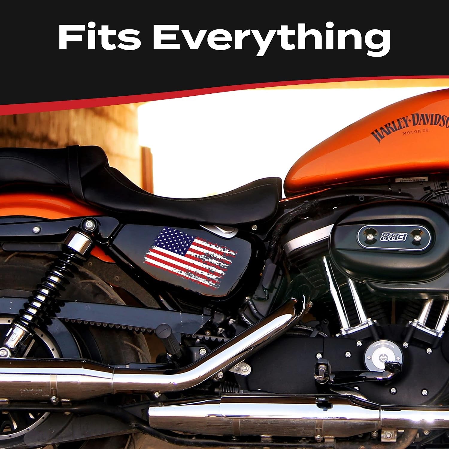 Distressed American Flag Decal - Made in USA