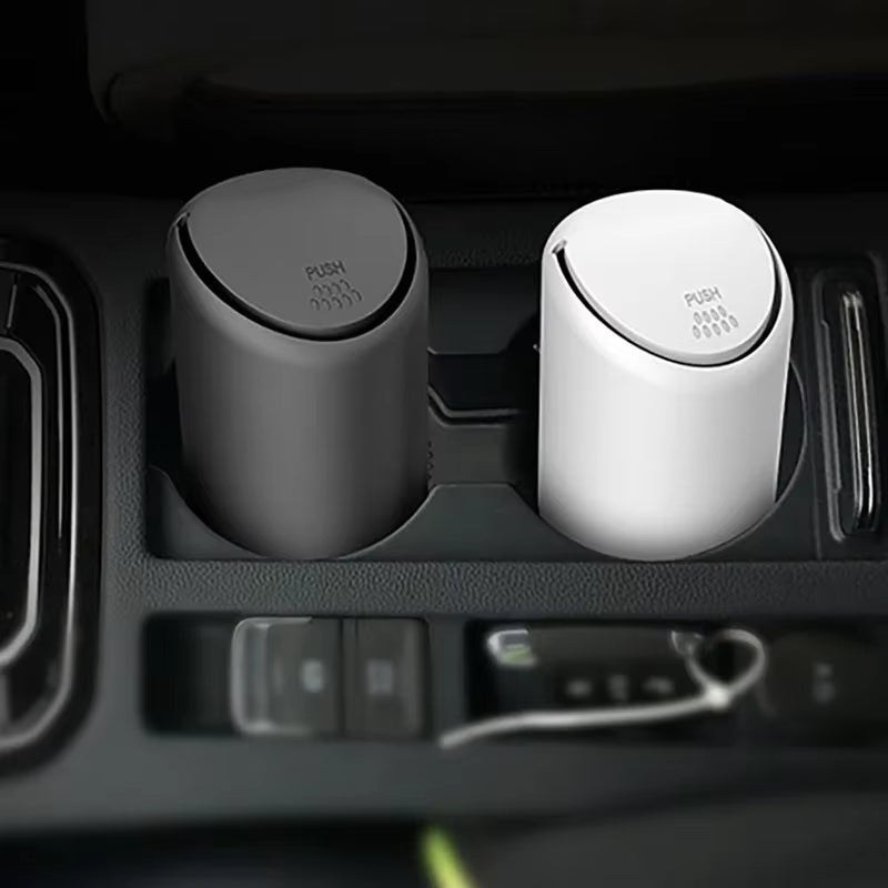 Mini Silicone Car Trash Can – Detachable & Washable Vehicle Storage Bin for Cup Holder, Door & Console