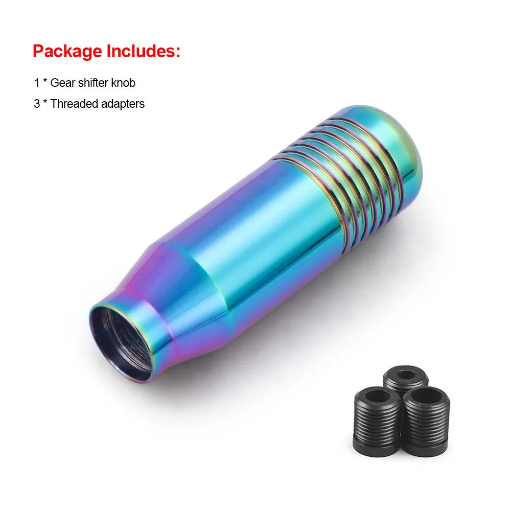 8.5cm Universal Aluminum Gear Shift Knob – Manual Transmission Extended JDM-Style Shifter for Cars, No Logo