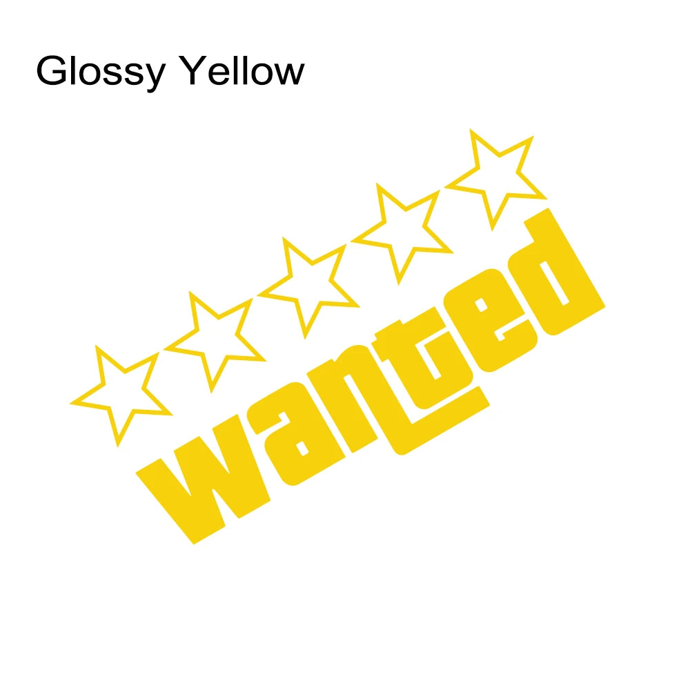 Funny “Wanted” Laser Vinyl Decal – Color-Changing Sticker for Cars, Bumpers, Windows, Motorcycles & More