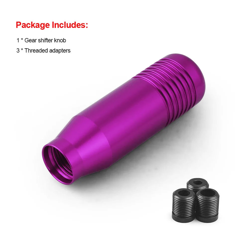 8.5cm Universal Aluminum Gear Shift Knob – Manual Transmission Extended JDM-Style Shifter for Cars, No Logo