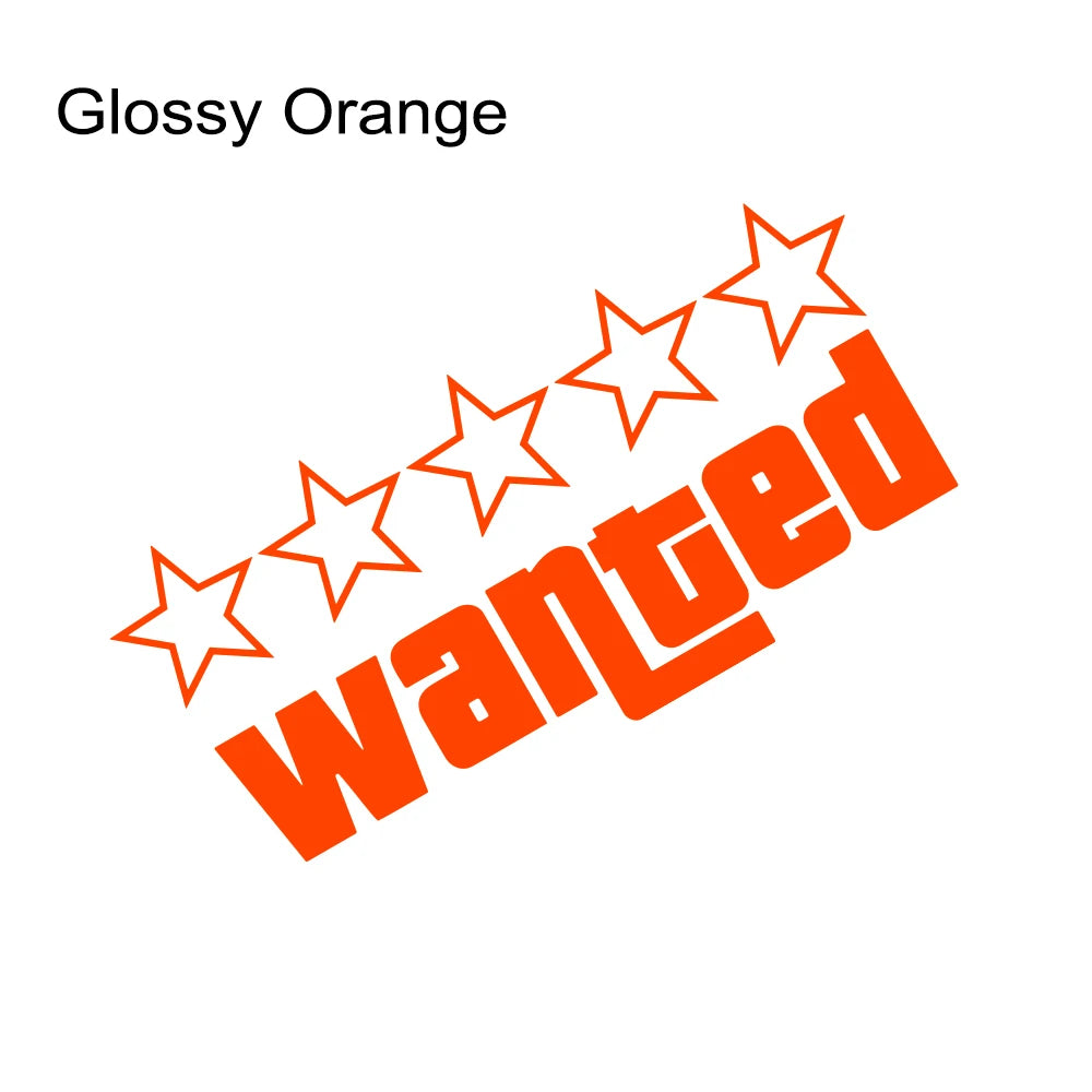 Funny “Wanted” Laser Vinyl Decal – Color-Changing Sticker for Cars, Bumpers, Windows, Motorcycles & More