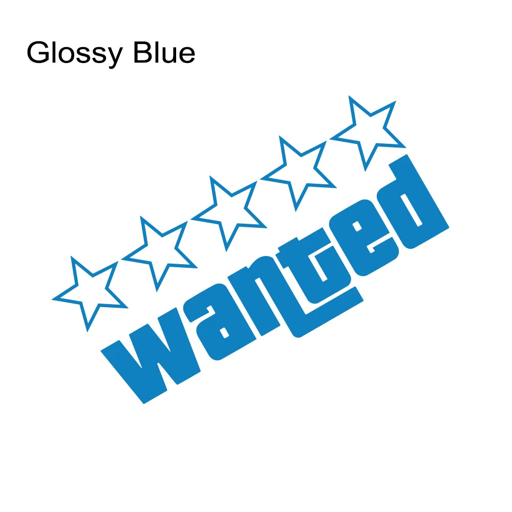Funny “Wanted” Laser Vinyl Decal – Color-Changing Sticker for Cars, Bumpers, Windows, Motorcycles & More