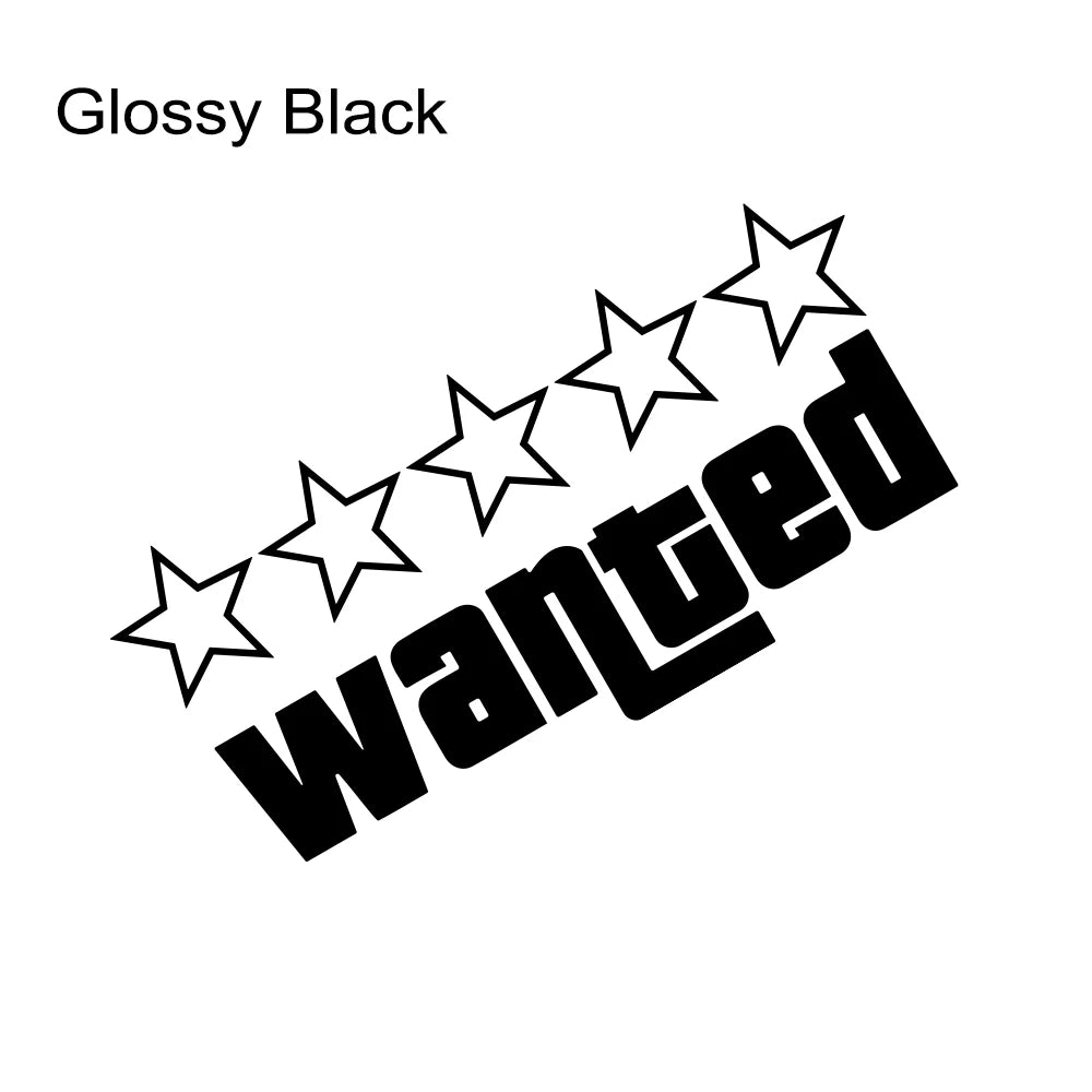 Funny “Wanted” Laser Vinyl Decal – Color-Changing Sticker for Cars, Bumpers, Windows, Motorcycles & More