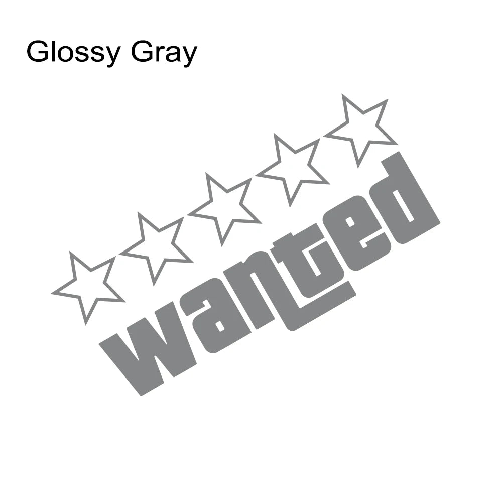 Funny “Wanted” Laser Vinyl Decal – Color-Changing Sticker for Cars, Bumpers, Windows, Motorcycles & More