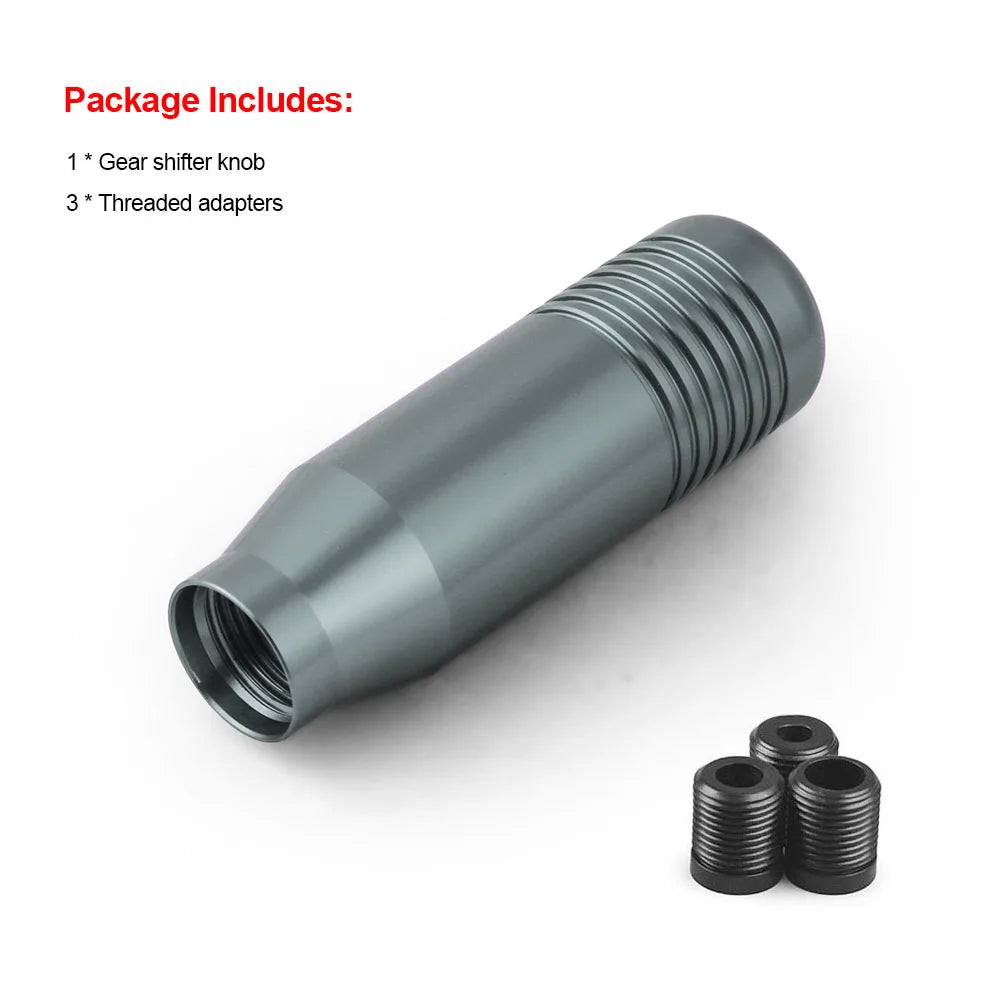 8.5cm Universal Aluminum Gear Shift Knob – Manual Transmission Extended JDM-Style Shifter for Cars, No Logo