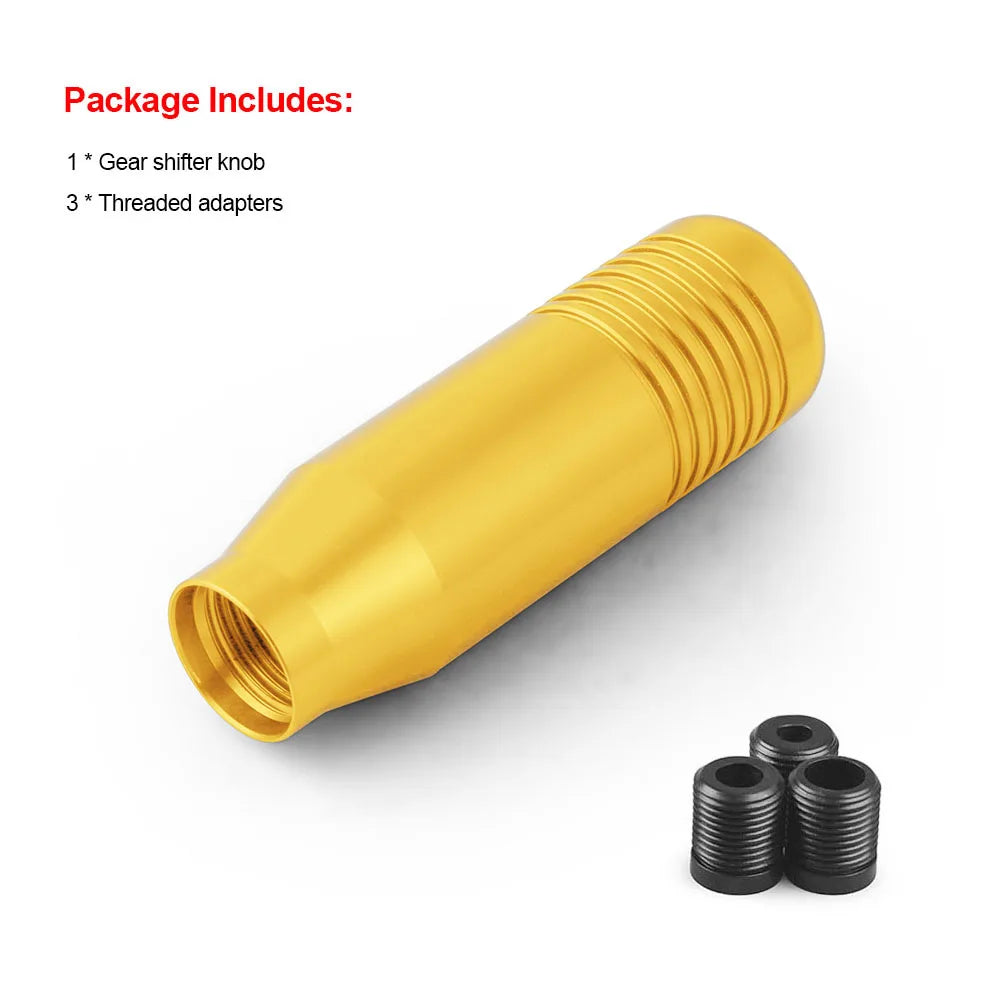 8.5cm Universal Aluminum Gear Shift Knob – Manual Transmission Extended JDM-Style Shifter for Cars, No Logo