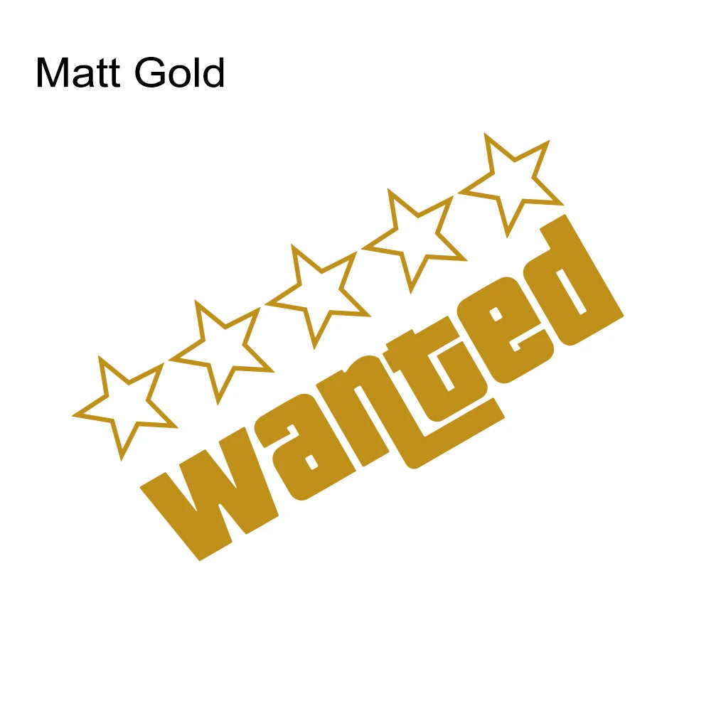 Funny “Wanted” Laser Vinyl Decal – Color-Changing Sticker for Cars, Bumpers, Windows, Motorcycles & More