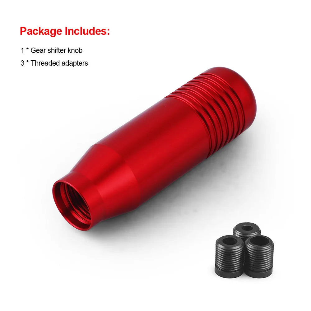8.5cm Universal Aluminum Gear Shift Knob – Manual Transmission Extended JDM-Style Shifter for Cars, No Logo