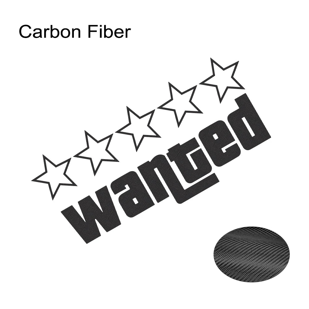 Funny “Wanted” Laser Vinyl Decal – Color-Changing Sticker for Cars, Bumpers, Windows, Motorcycles & More