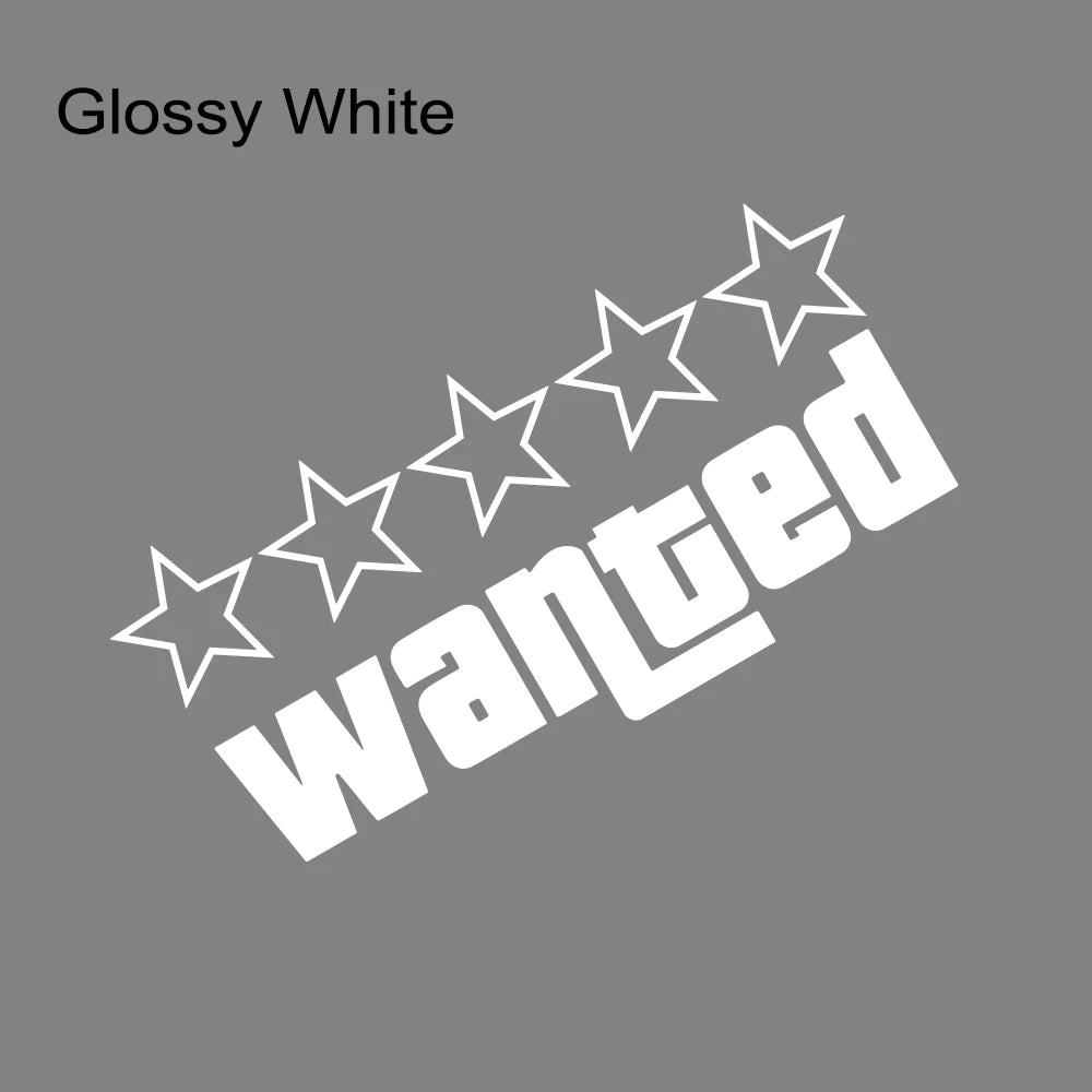 Funny “Wanted” Laser Vinyl Decal – Color-Changing Sticker for Cars, Bumpers, Windows, Motorcycles & More