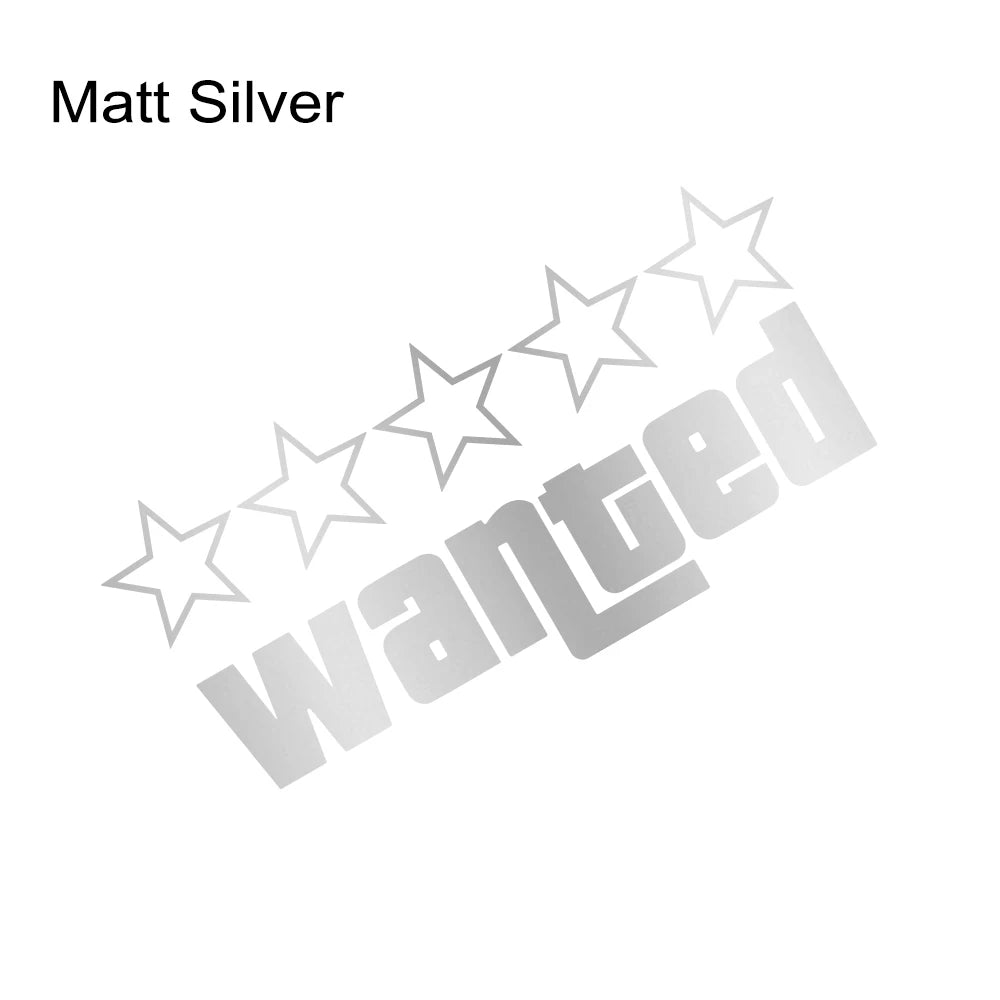 Funny “Wanted” Laser Vinyl Decal – Color-Changing Sticker for Cars, Bumpers, Windows, Motorcycles & More