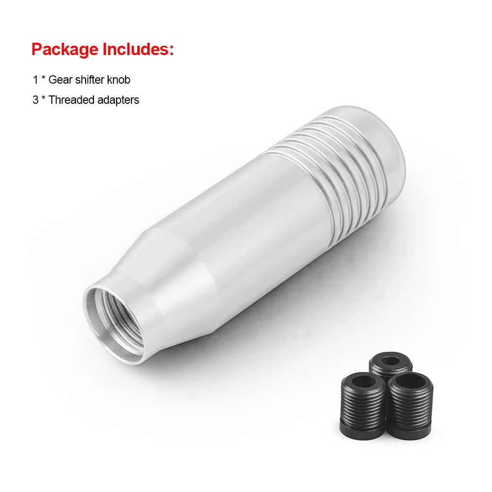 8.5cm Universal Aluminum Gear Shift Knob – Manual Transmission Extended JDM-Style Shifter for Cars, No Logo