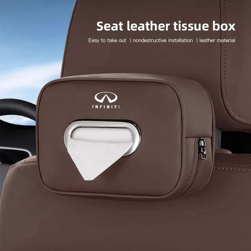 Car Tissue Storage Box Organizer Auto Accesories for Infiniti QX55 QX50 QX60 Q50 Q70L QX30 QX80 Q60 Q70 QX70 Q30 Q60S ESQ JX EX