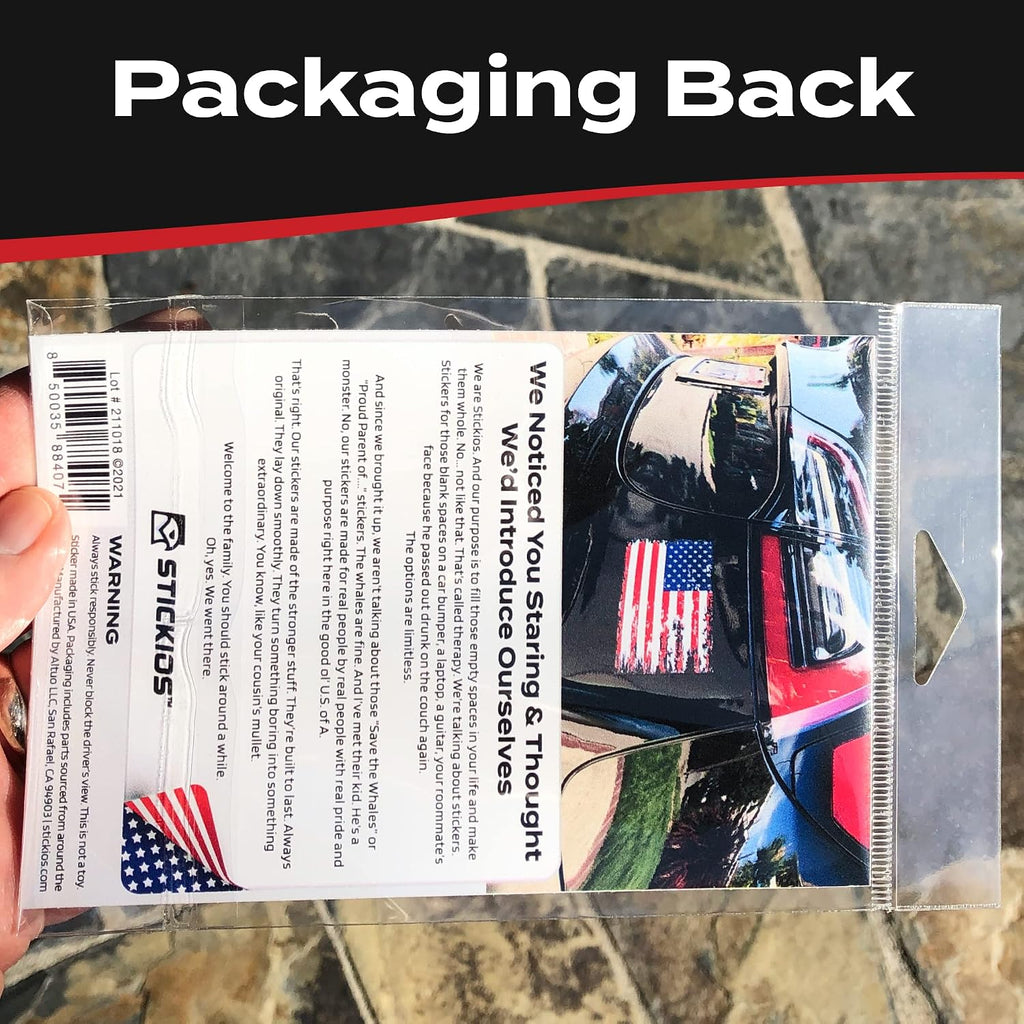 Distressed American Flag Decal - Made in USA