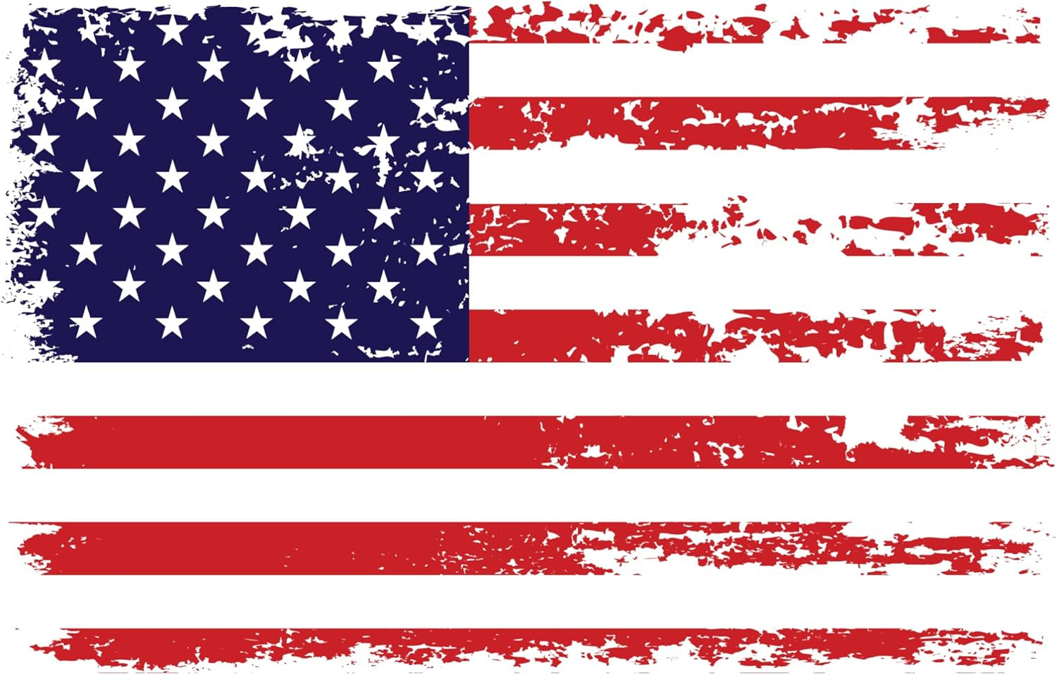 Distressed American Flag Decal - Made in USA