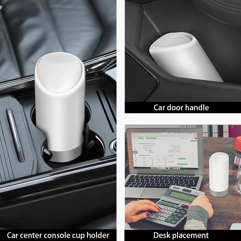 Mini Silicone Car Trash Can – Detachable & Washable Vehicle Storage Bin for Cup Holder, Door & Console