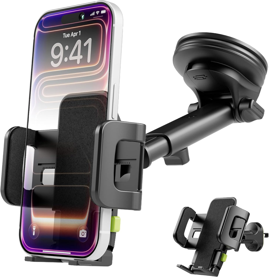 Universal Car Phone Mount – Dashboard, Air Vent & Window Holder with Secure Adjustable Grip