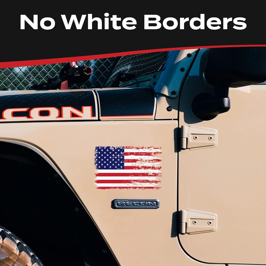 Distressed American Flag Decal - Made in USA