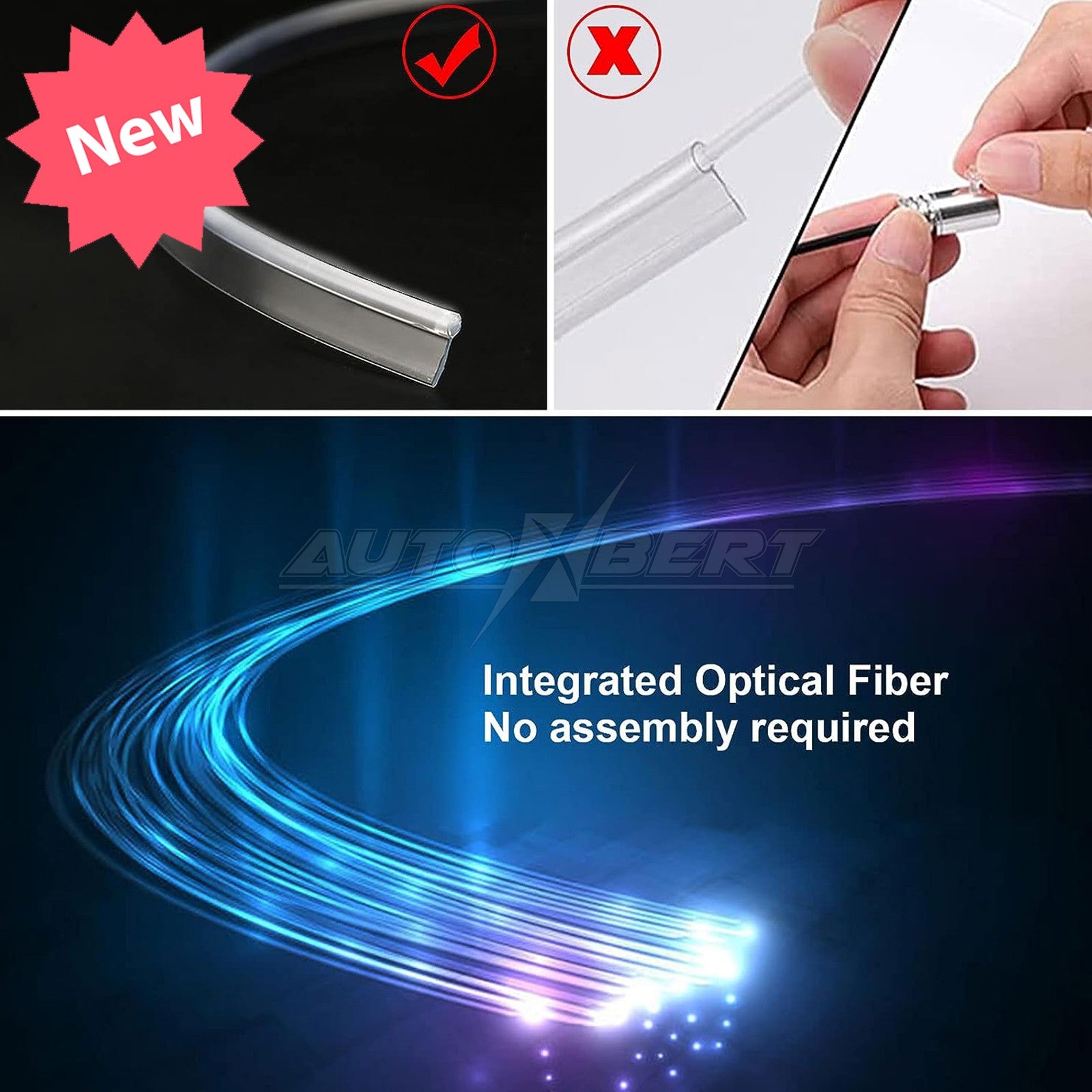 LED Car Interior Ambient Light Strip – App-Controlled Neon Glow Atmosphere Lighting Kit