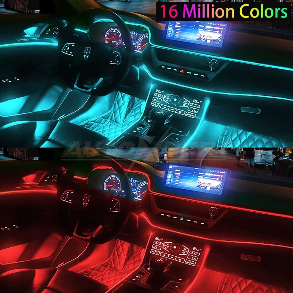 LED Car Interior Ambient Light Strip – App-Controlled Neon Glow Atmosphere Lighting Kit